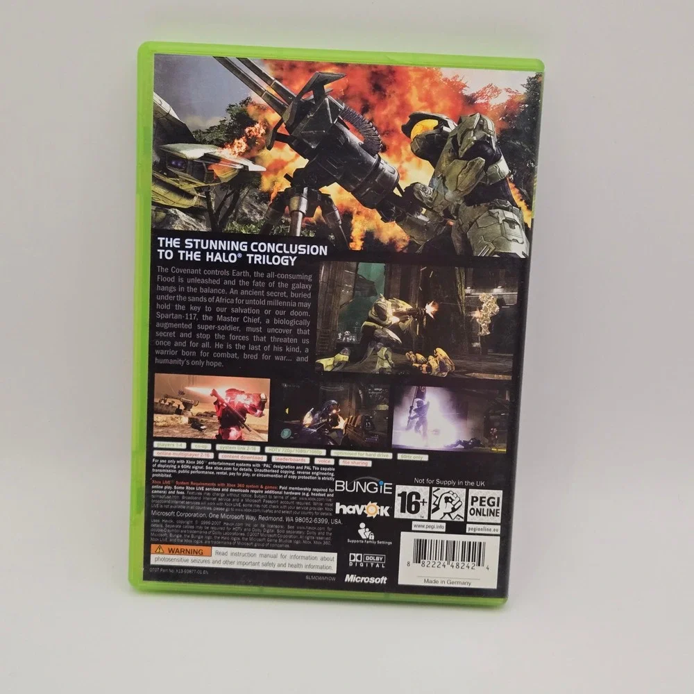 Microsoft Halo 3 Xbox 360 Video Game PAL Version Sci-Fi FPS Action